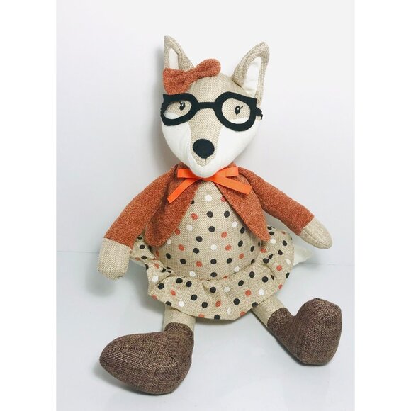 Loving Kindness Fox Weighted Stuffed Animal Plush Door Stop Shelf Sitter Decor - Picture 1 of 7